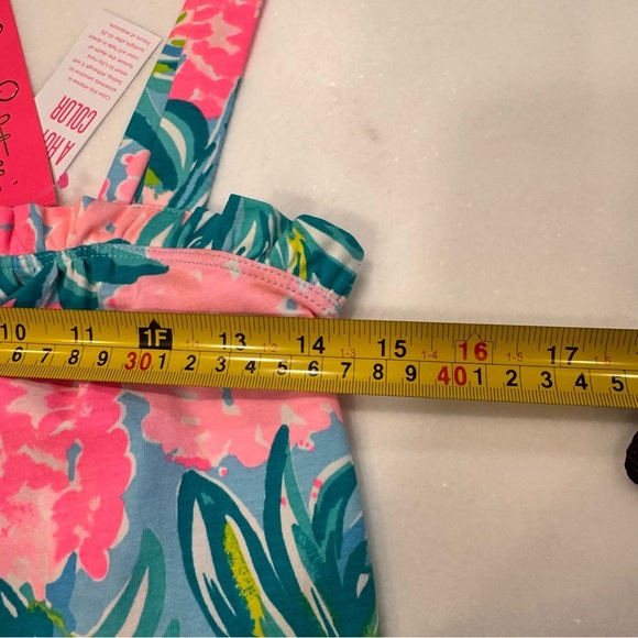 Lilly Pulitzer Jia Tank Top floral ruffle neckline size S. NWT - Picture 7 of 10